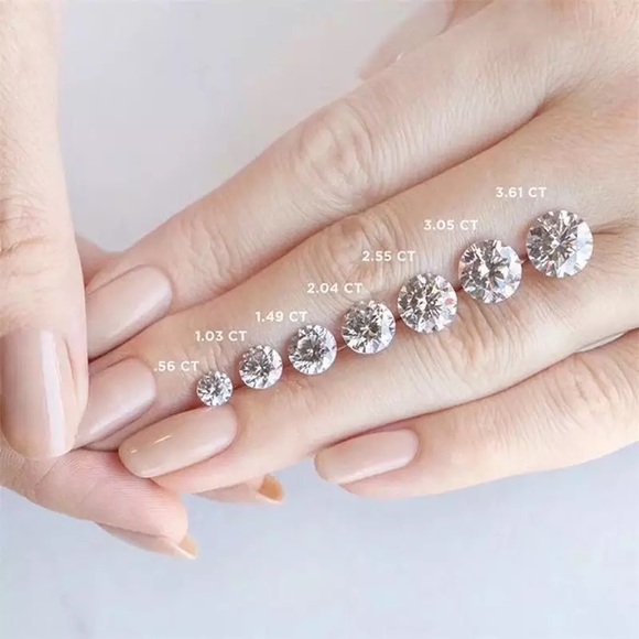 Round Cut Pure Diamond 925 Silver Solitaire Ring - Picture 12 of 16